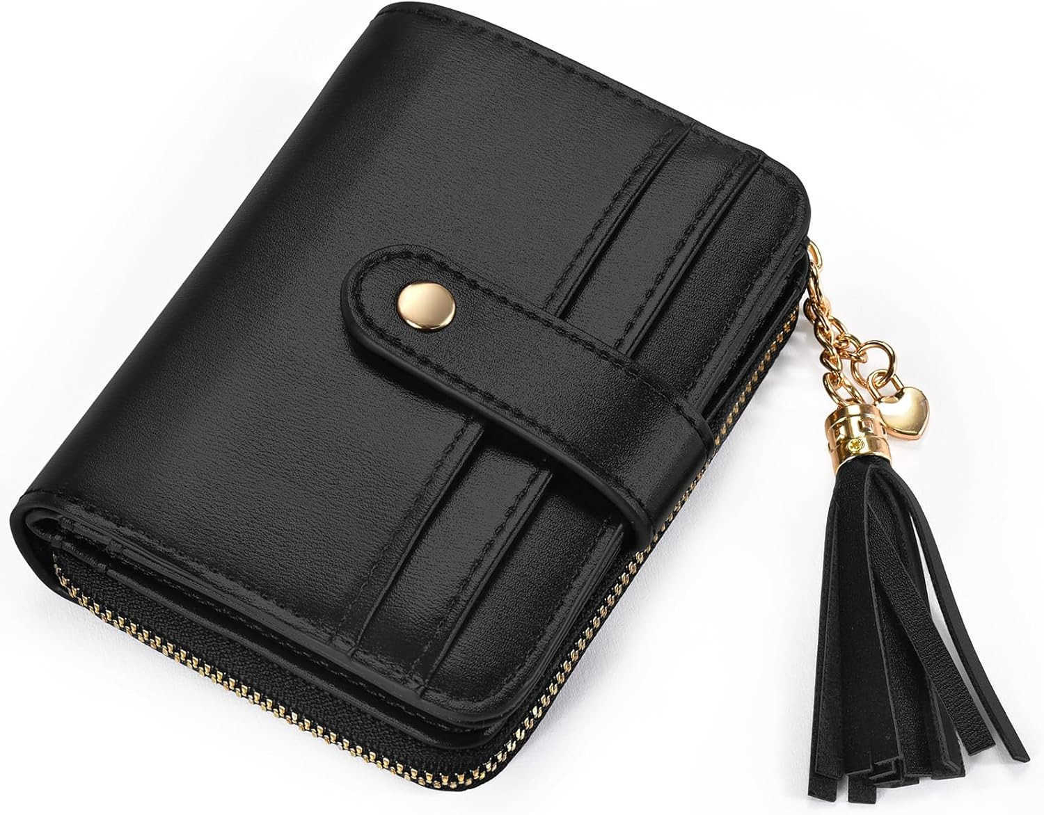 Wallet Women Small RFID Blocking Bifold CARD Wallets with ID Window and Tassel Zipper Coin Pocket Ladies WalletZ250910
