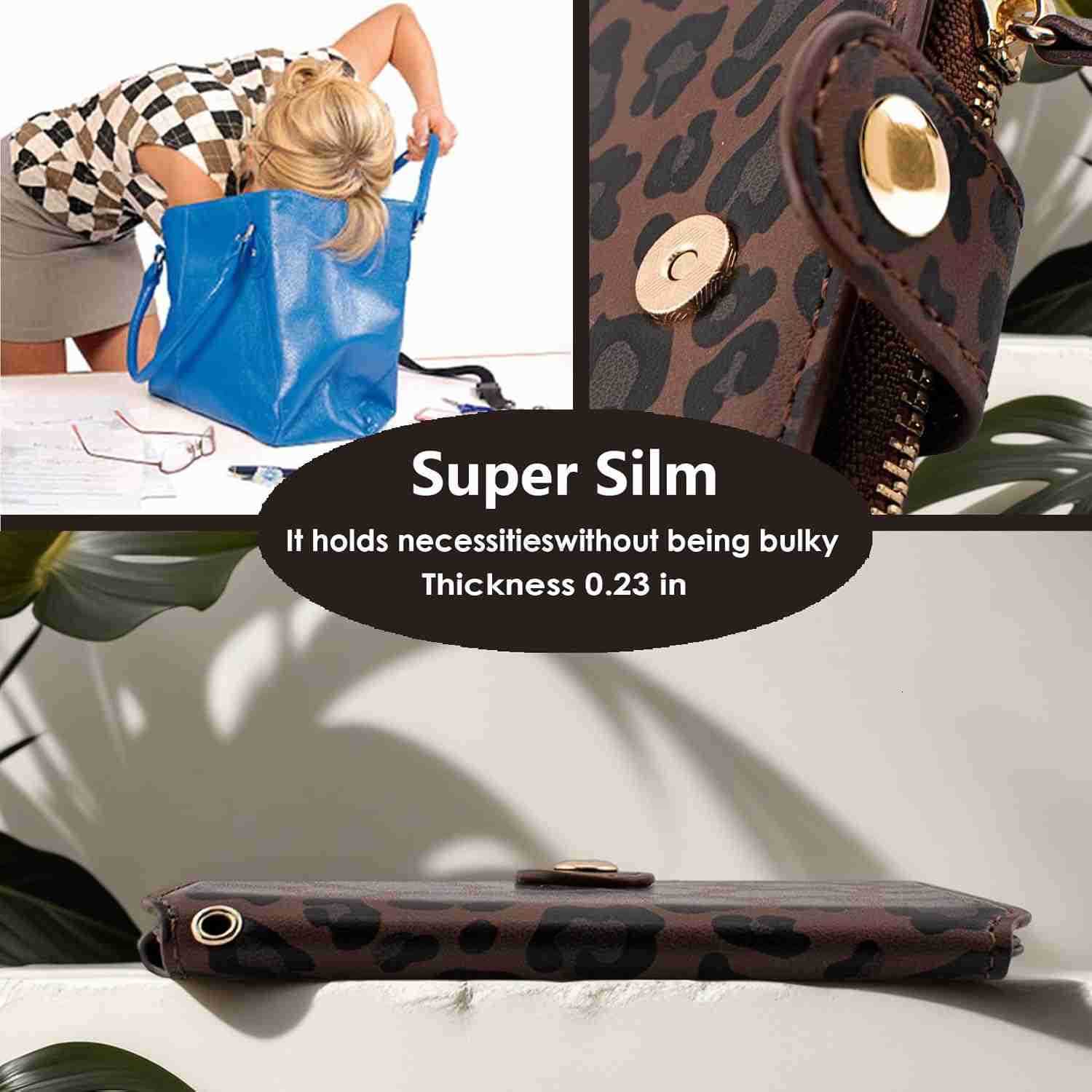 Keychain wallet Rfid Blocking CARD Holder Leather Zipper Card Case for WomenZ250911
