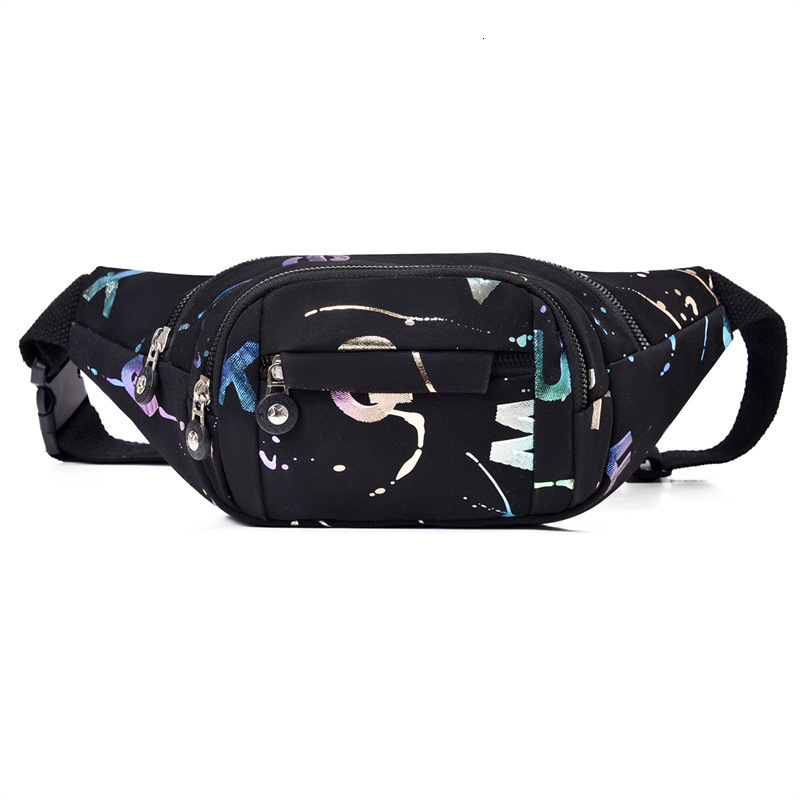 Women S Printed Oxford Cloth Designer Bag Large Capacity Waterproof Business Cashier Waist Bag Mom Multi Layer Free Shipping Practical Wear Resistant 