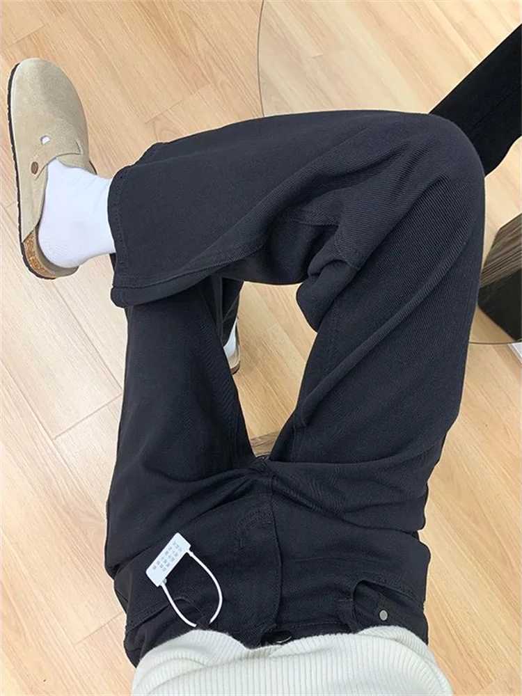 Botvotee Black Jeans for Women Wide Leg Straight Denim Pants Korean Fashion Y2k High Waisted Mom Jeans Z250910