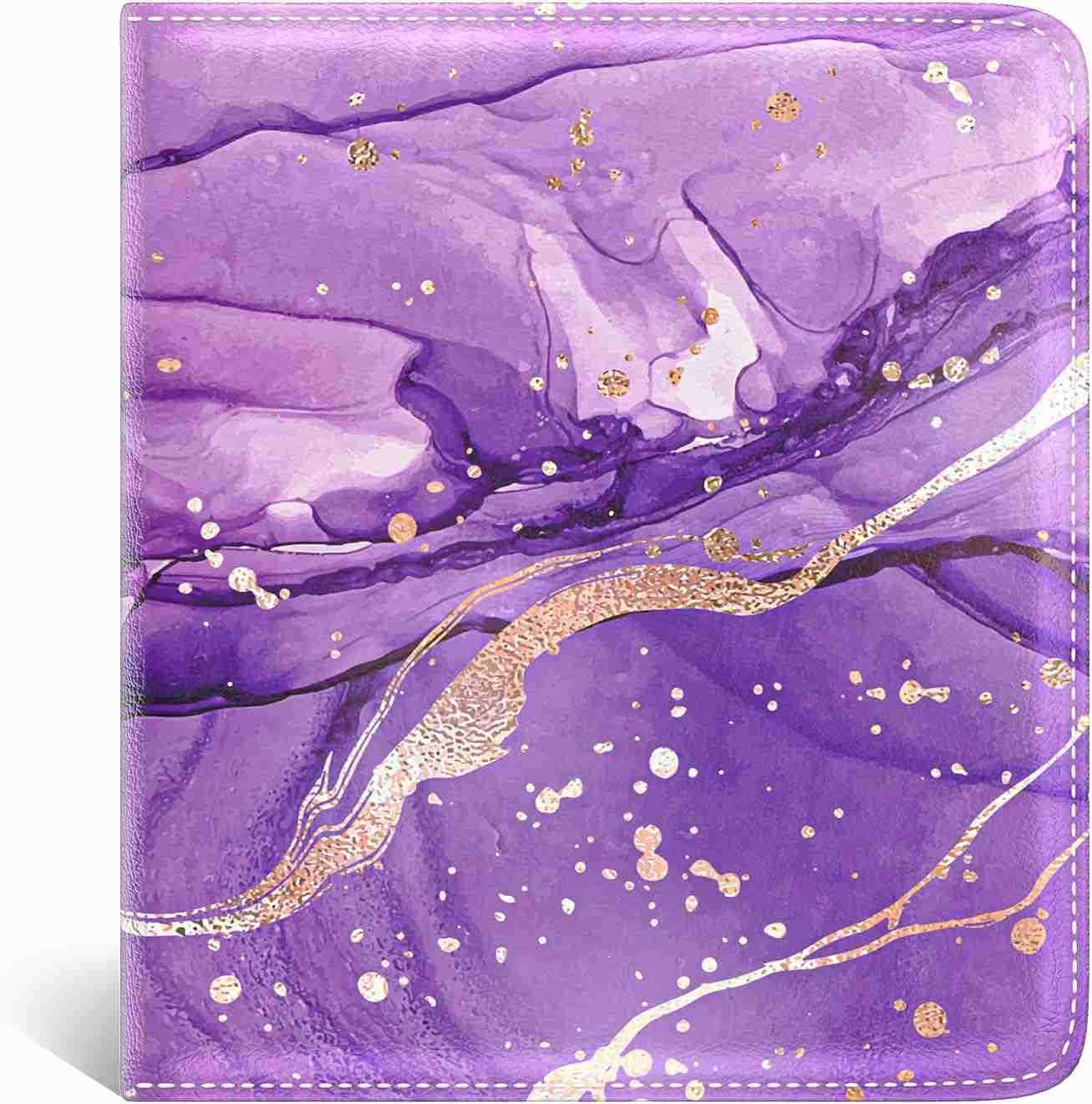 Womens Wallet Small Slim RFID CARD Holder Wallet for Women Leather Compact Bifold Purse with Zipper Coin Pocket Cute Ladies Purse with ID Window PurpZ