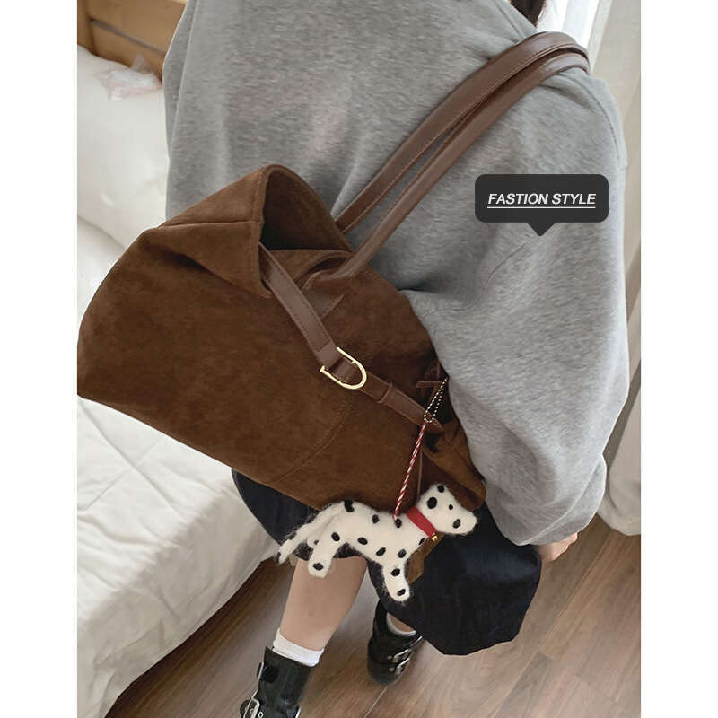 Autumn Suede Velvet Underarm for Women 2025 New Handheld Tote Large Capacity Commuter Shoulder Bag