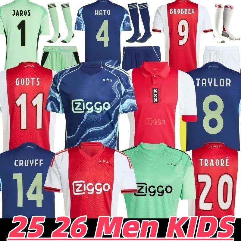 25 26 BROBBEY Amsterdam 125th Anniversary Soccer Jerseys Kids Kit 2025 2026 BERGWIJN Home Away 3rd Fourth Football Shirts AKPOM TAYLOR CRUYFF BERGHUIS
