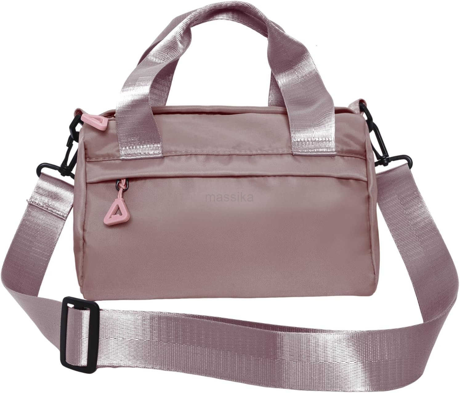 Mini Gym Bag Sport Bag Adjustable Small Duffle Bag Detachable Strap Gym Tote for Women Men Portable Fitness Shoulder Bag for Sports Travel Black M2509