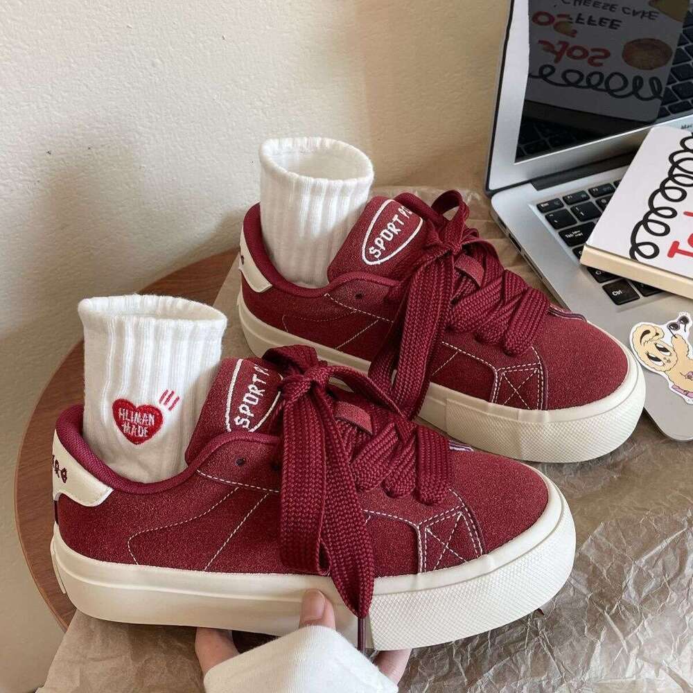 Canvas for Women 2025 Spring and Autumn New Style Shoes Ins Trend Versatile Niche Student Thick-Soled Casual Sneakers