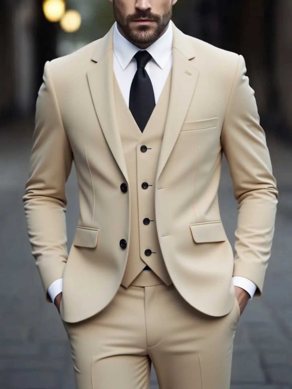 New Formal Light Purple Men Suit AntiWrinkle NoIron AntiStick Wedding Party Prom Business Tuxedos ThreePiece W250910