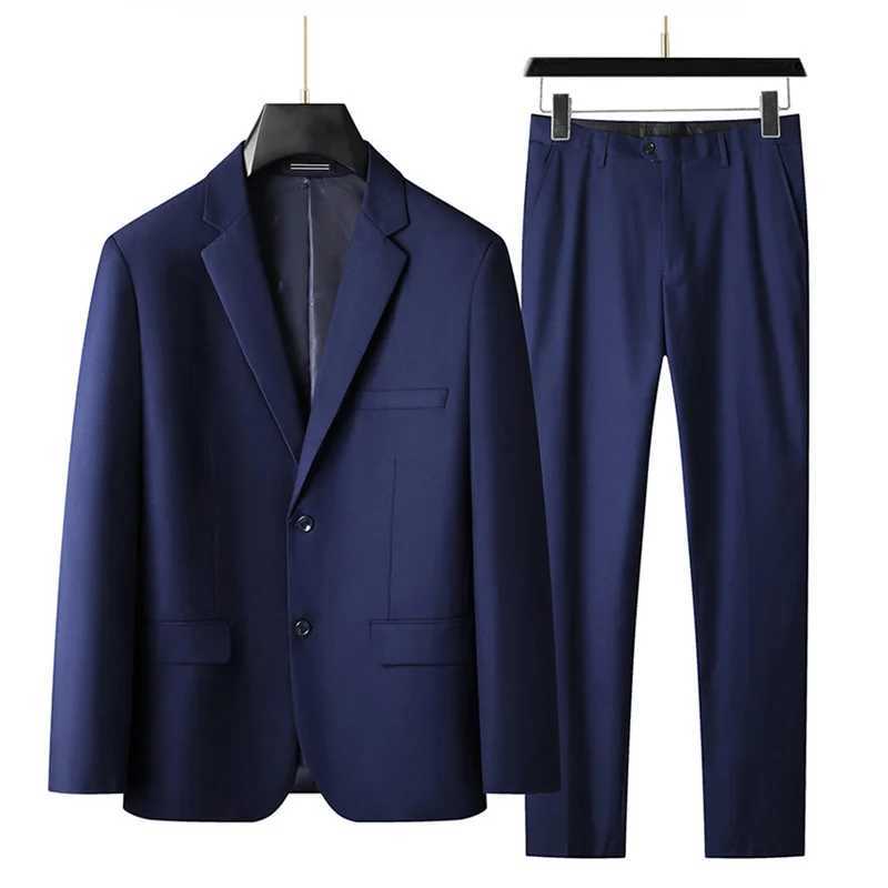 Mens 2025 Business Casual Suit And Trousers TwoPiece Set Large Size XL9XL Handsome Solid Color AllInOne Wedding Dress W250910