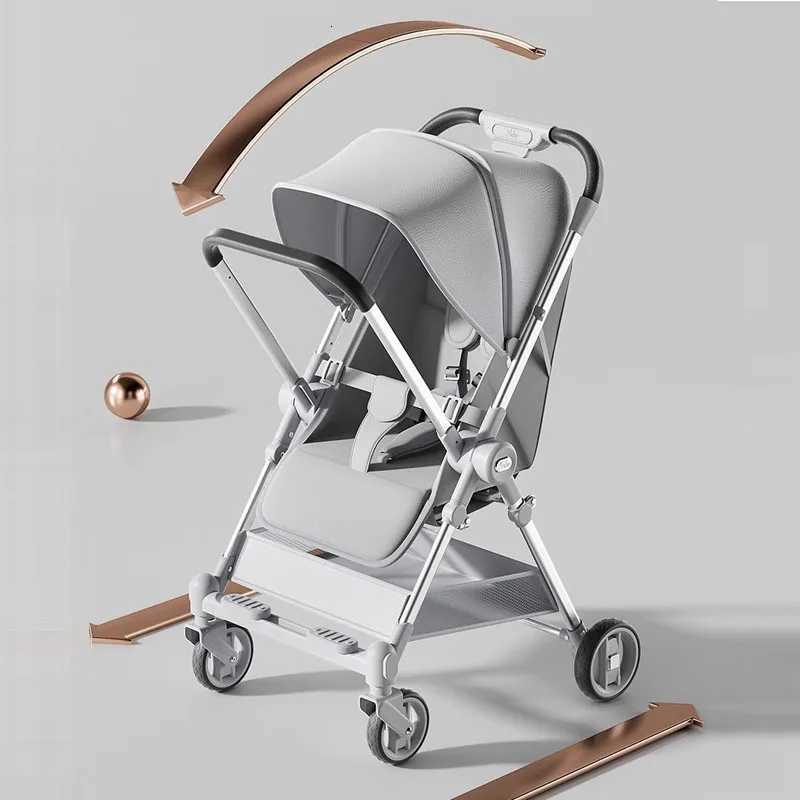 Baby Stroller Twoway Push Baby Pocket Car High Landscape Can Sit and Lie Down Lightweight Folding Aluminum Alloy Skate Car W250910