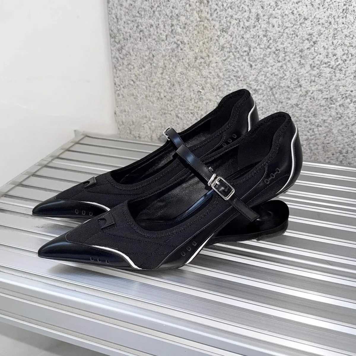 Niche Design Pointed Toe Special Heel Womens High Heels Ballet Sporty Style Shallow Mouth Mary Jane Single Shoes W250910