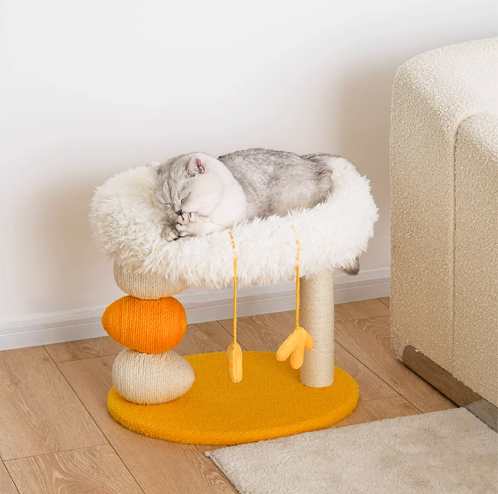 Durable Indoor Cat Playset Featuring a Cozy Nestling Spot for Mini Felines