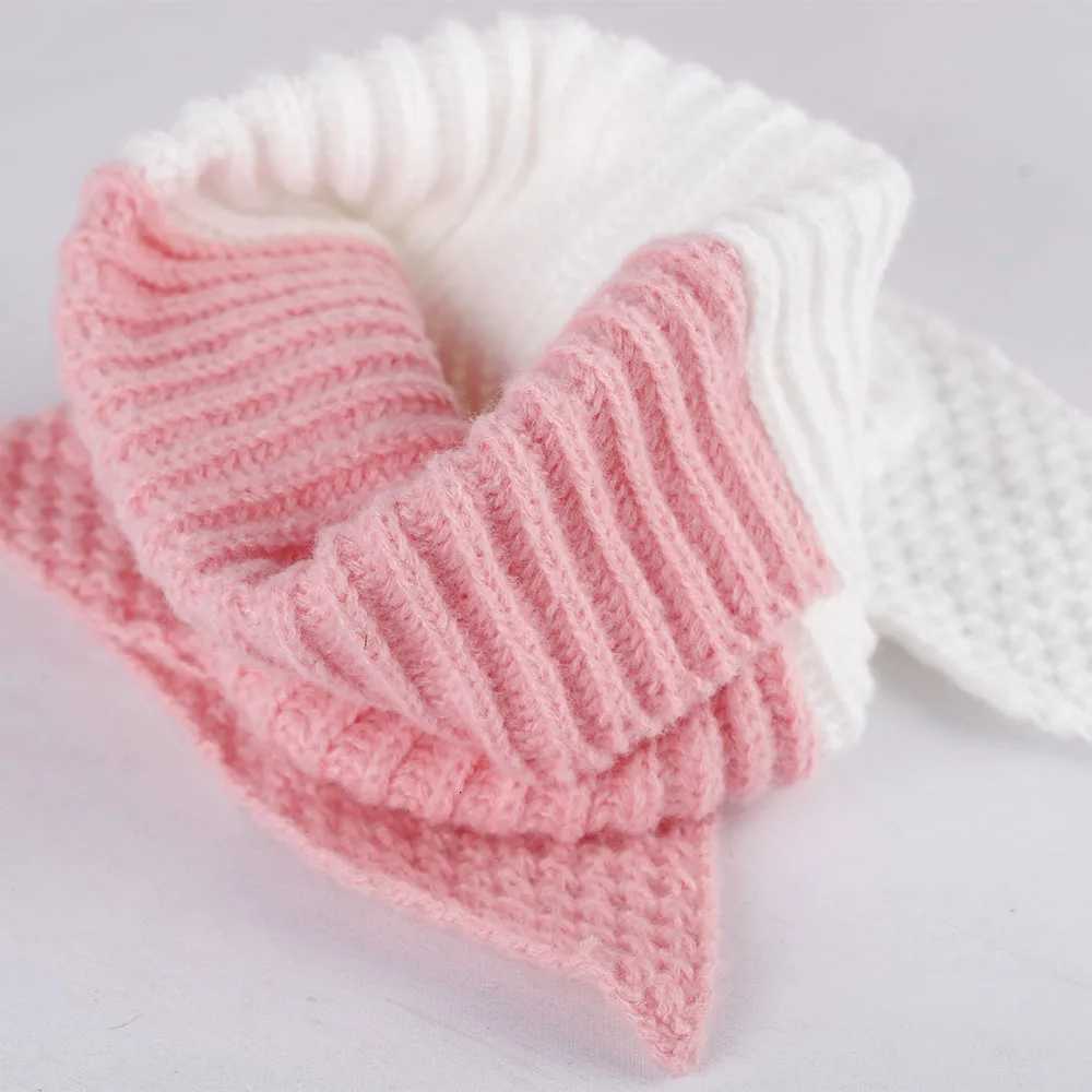 2023 Splicing colors Rabbit Ears Knitted Hat Niche Design Personality Fashion Hat Men Women Cute Warm Autumn and Winter Tide HatXJ250910