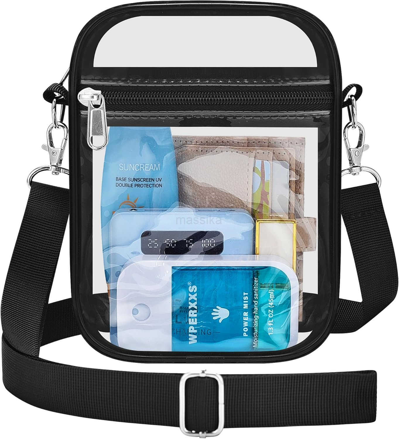 Small Clear Bag Stadium Approved Clear Purses Sports Stadium Events PVC Messenger Bag for Women Girls M250910