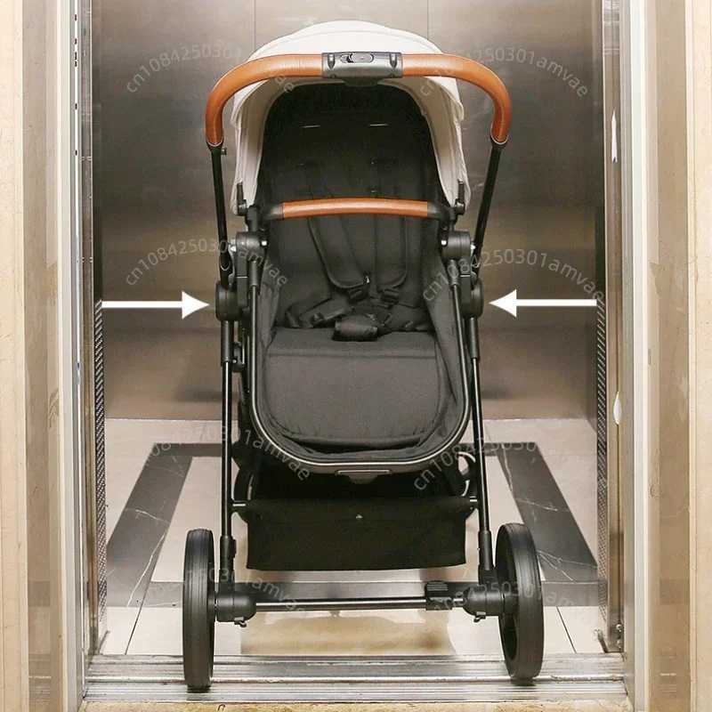 Lightweight Double Seat Stroller Foldable Twin Stroller Twoway Adjustable Carrycot High View Fourwheel Twin Stroller W250910