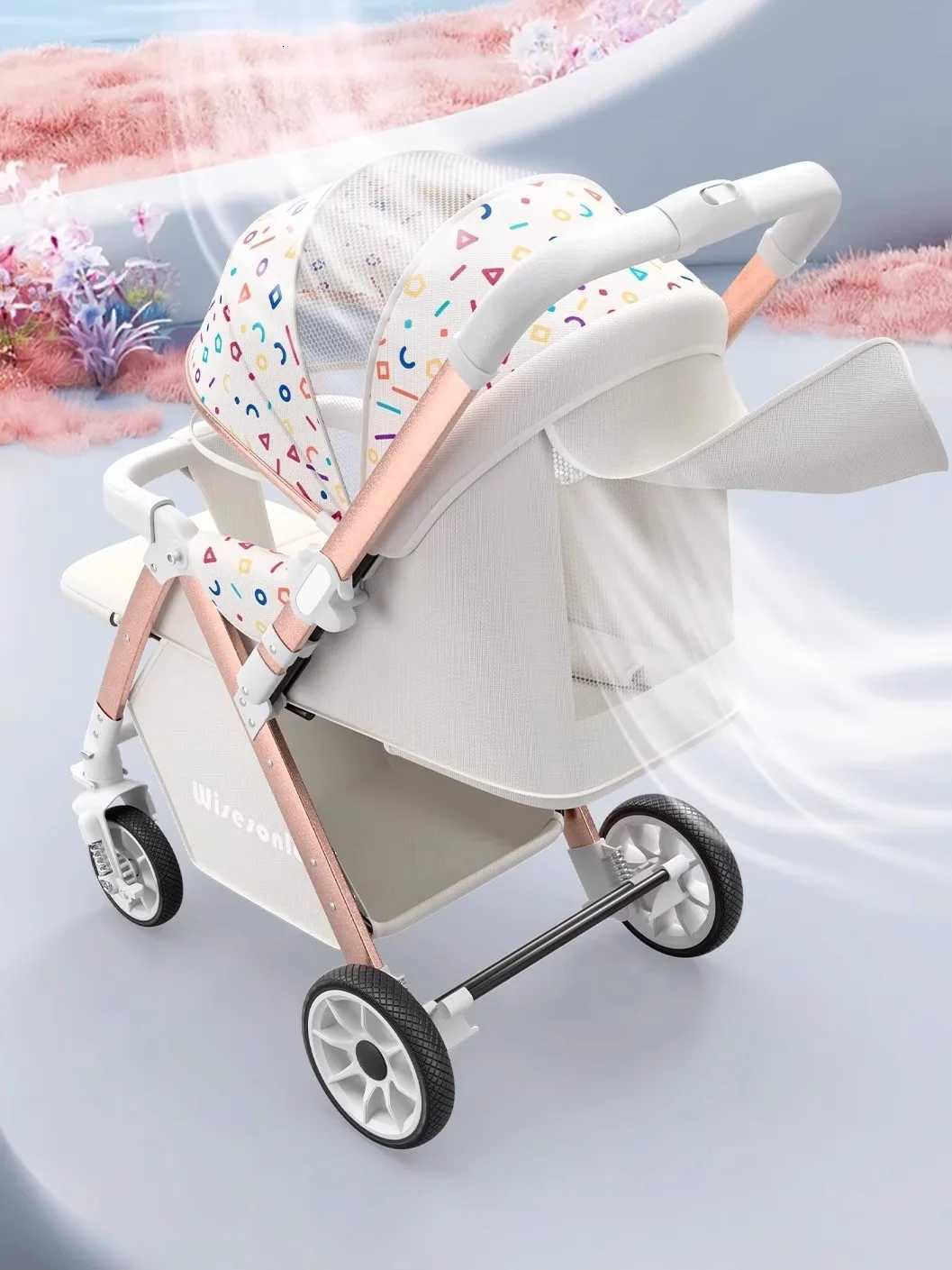 06 Years Old Baby Strollers can Sit and Lie Down High Landscape Lightweight Folding Twoway Stroller Children Stroller W250910