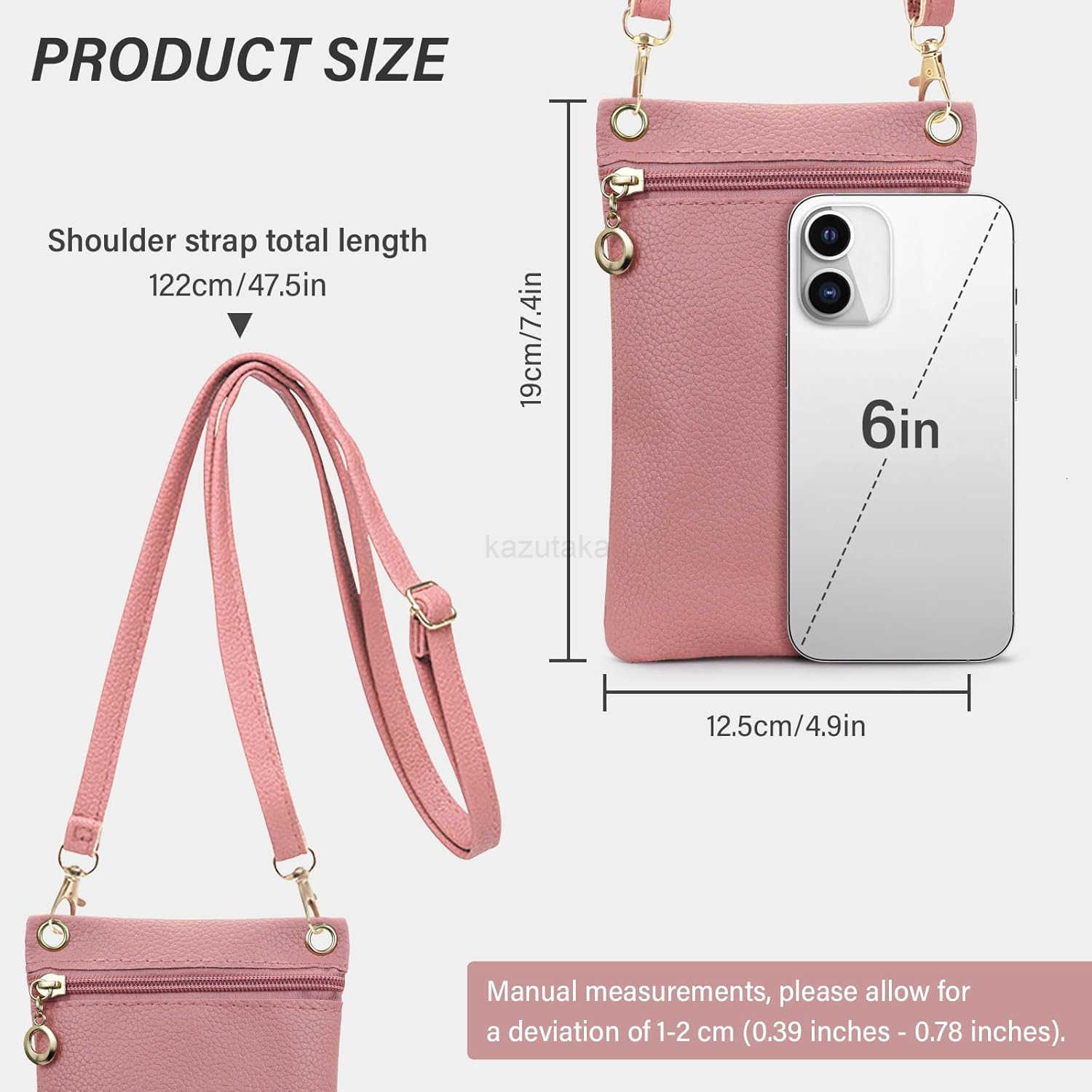 Cell Phone Purse PU Leather Phone Bag Cell Phone Wallet for Women and Girls Crossbody Phone Purse for Shopping Z250910