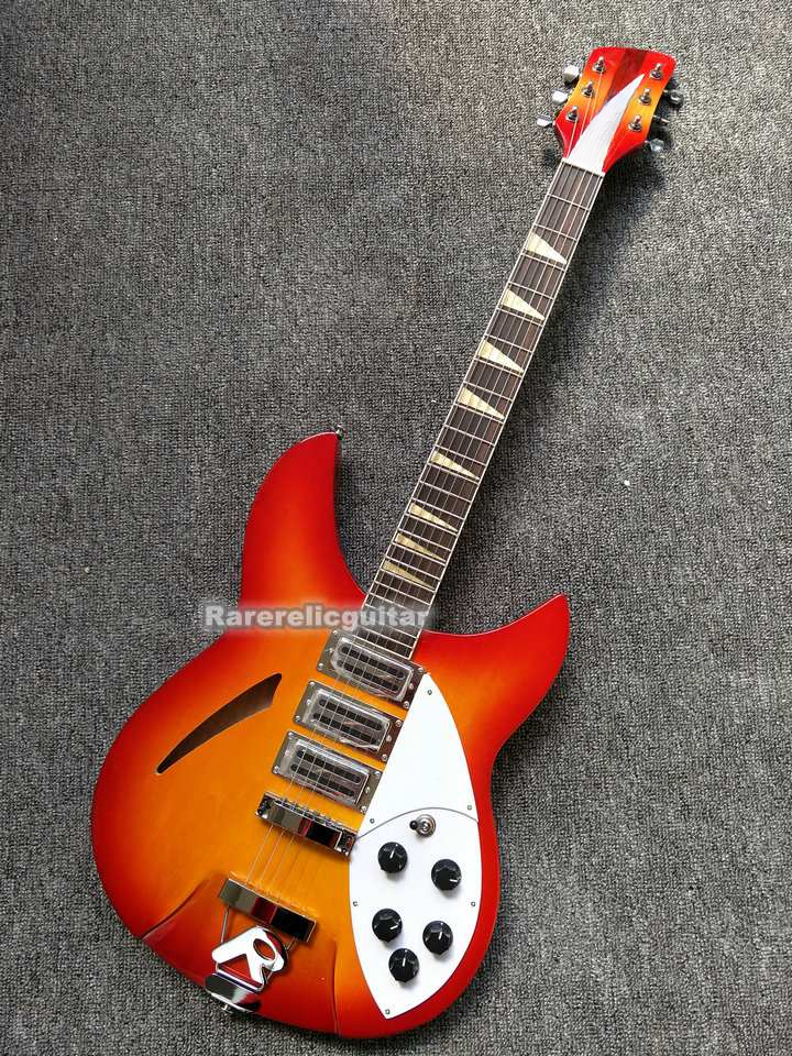 330 6 Strings Sunset color Semi Hollow Body Electric Guitar Gloss Varnish Fingerboard