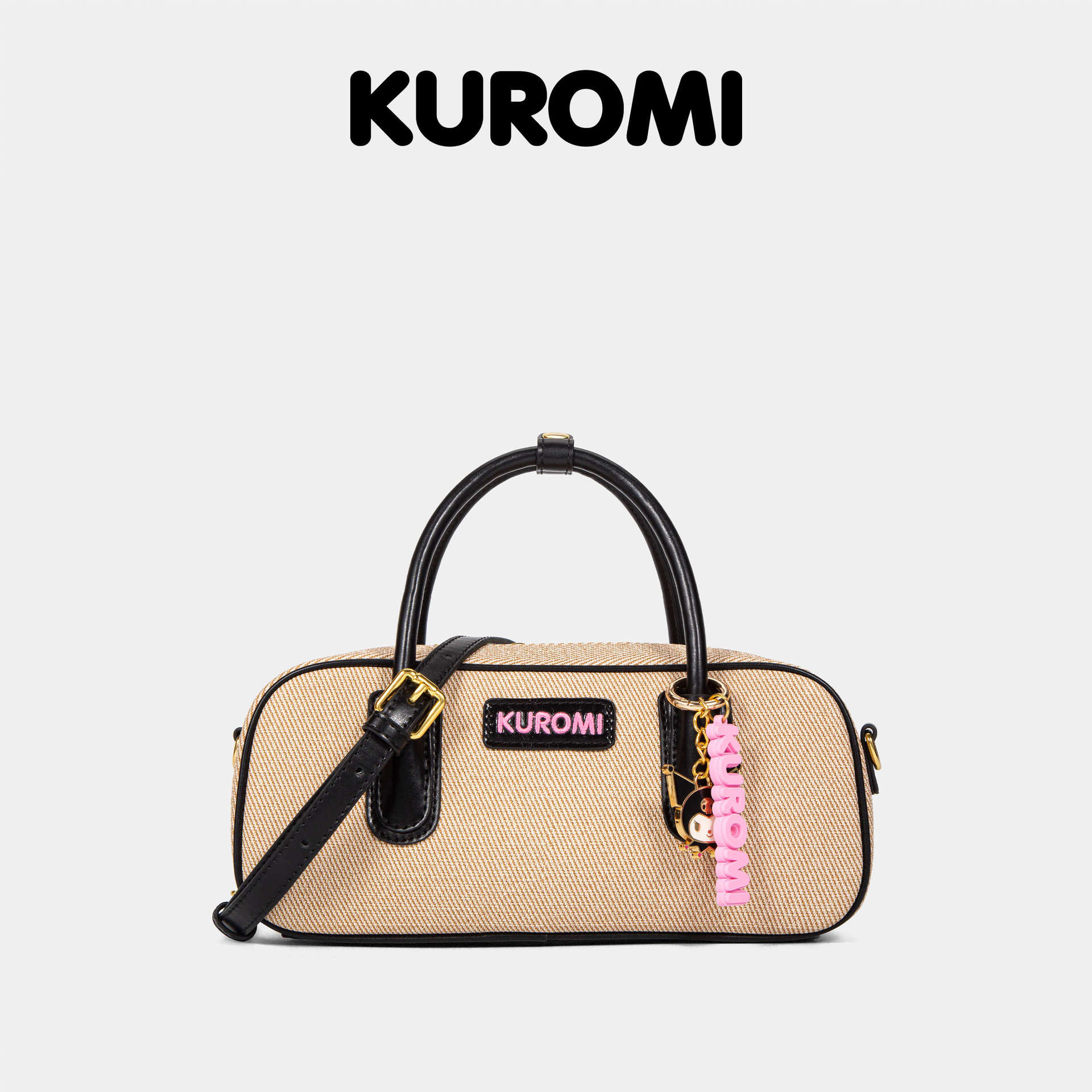 New Kuromi versatile women's shoulder bag Korean retro handbag commuter casual crossbody bag small square bag2025