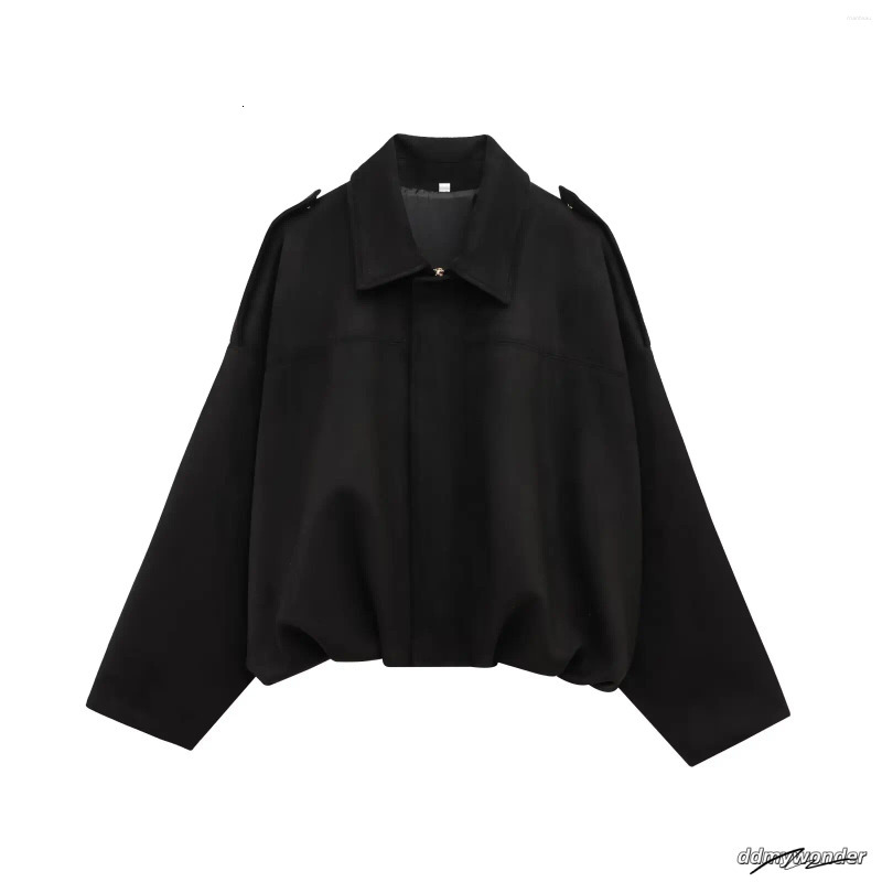 Women's Jackets 2025 Vintage Women Suede Texture Bomber Jacket Female Lapel Zipper Long Sleeve Casual Coat Soild Spring Street ddmywonder