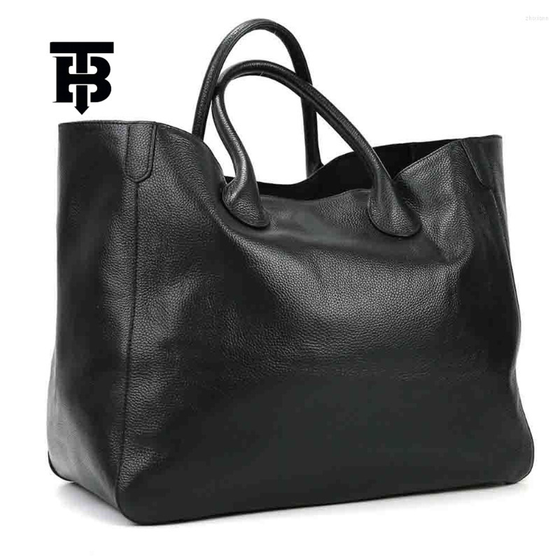 TB BHULAMTE Luxurious Designer Bag Evening Bag MS Huge Thick Leather Tote Bag For Women Large Cowhide Shopping Handbag In Black Wallet Simple And Vers