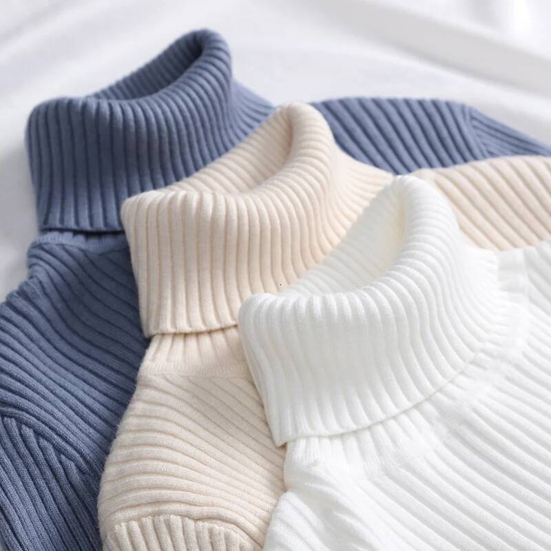 Women Fall Turtleneck Sweater Knitted Pullovers Cashmere Jumpers Soft Sweaters Female Basic Blouse New dongdumaoyi