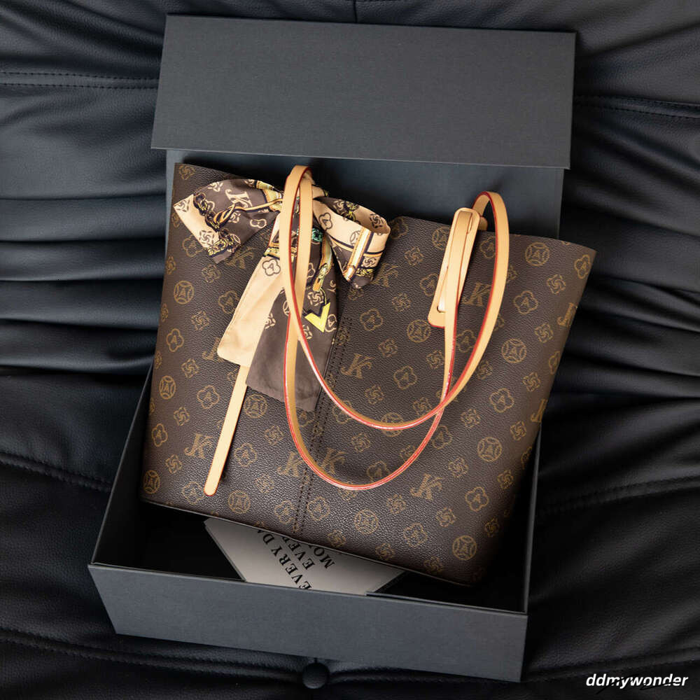 New Tote - Unisex Scarf Print Shoulder Bag, Large PVC Work Bag With Dual Straps (29X28cm, 1200G) ddmywonder ddmywonder