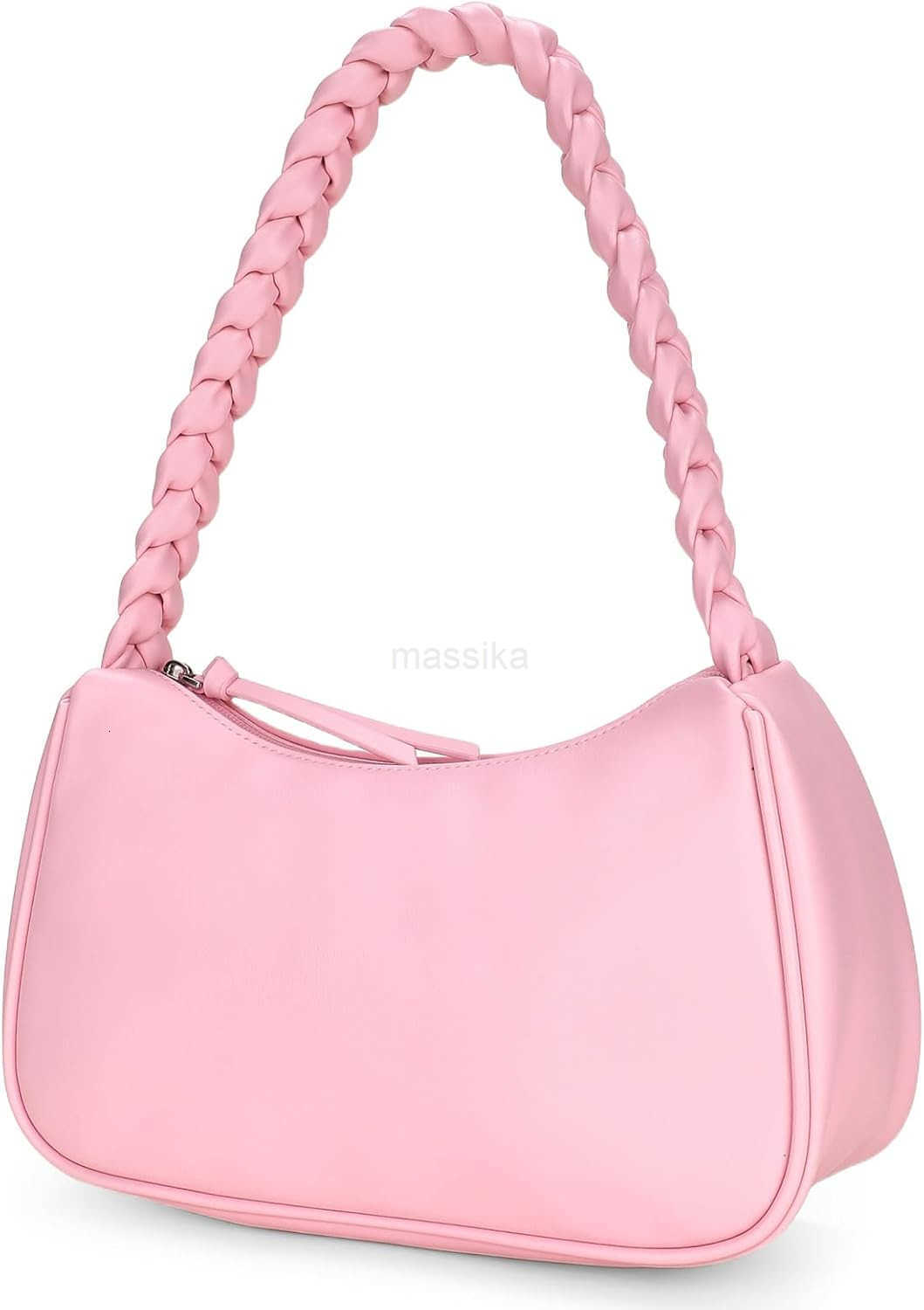 Leather Shoulder Bag for Women Cute Hobo Tote Handbag Mini Clutch Purse with Zipper Closure M250910