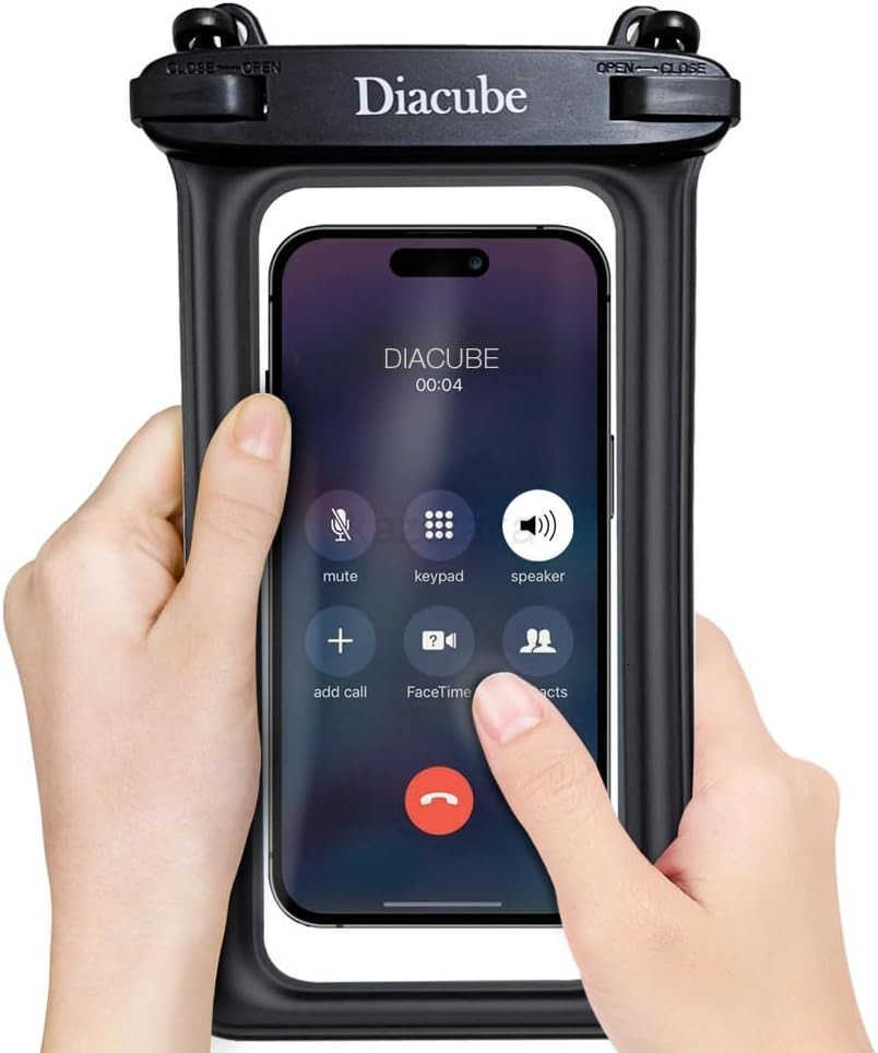 2Pack Waterproof Phone Pouch Universal IPX8 Floating Waterproof Case with Adjustable Lanyard for All Phones Up to 83 Beach Waterpark Travel Essentials