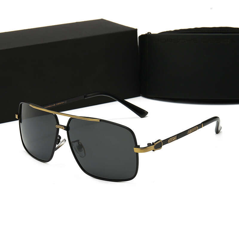 New Men's Polarized with Blue Coating, Fashionable Large Frame Sunglasses for Driving and Travel 8863