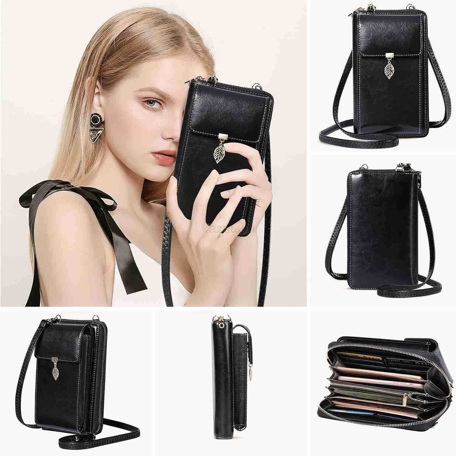 Small Crossbody Phone Bags for Women Leather Cell Phone Purse Wallet Z250910