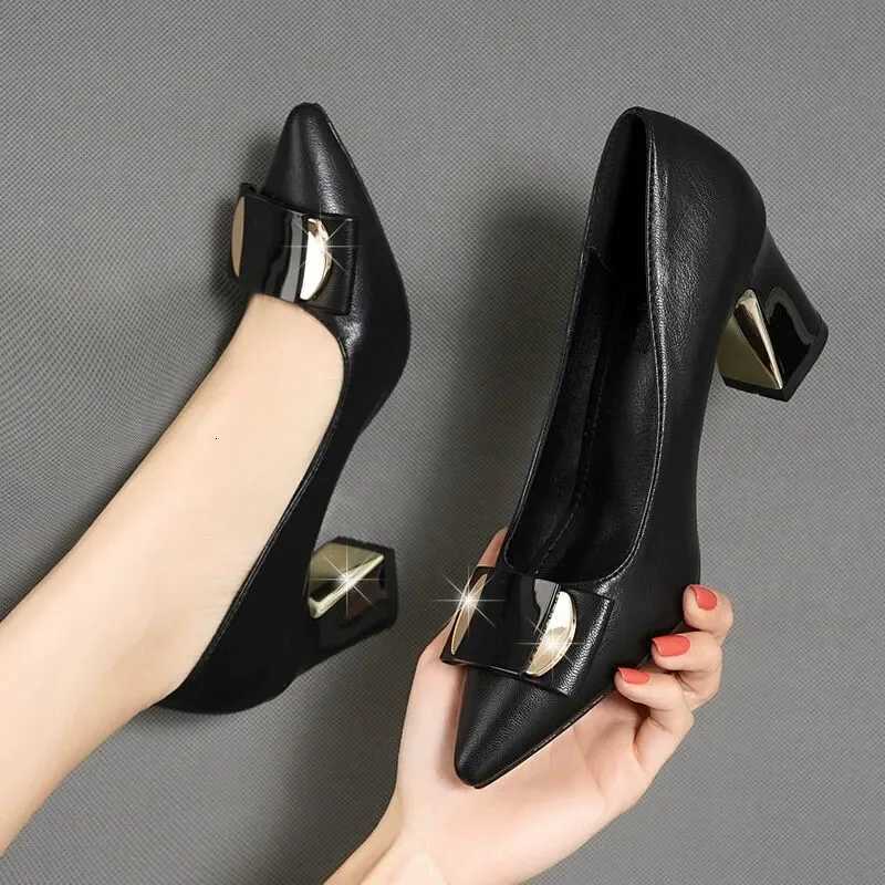 sapatos femininas women cute pointed toe apricot high quality spring slip on high heel shoes lady black comfort heel pumps ha356 W250910
