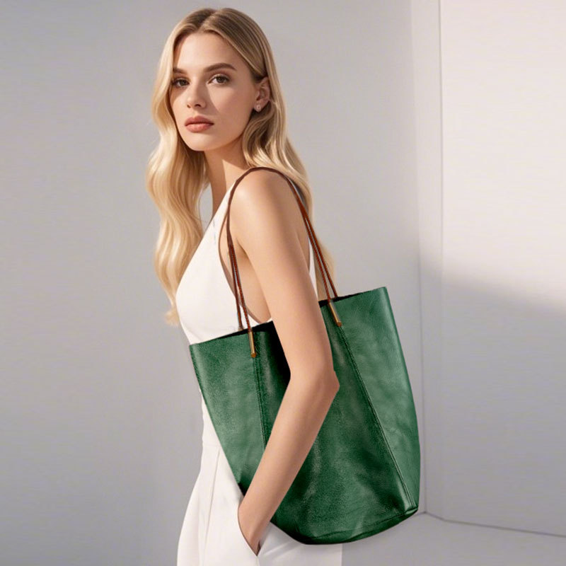 Single shoulder JOGUJOS leather large capacity commuter leisure high quality female tote bag