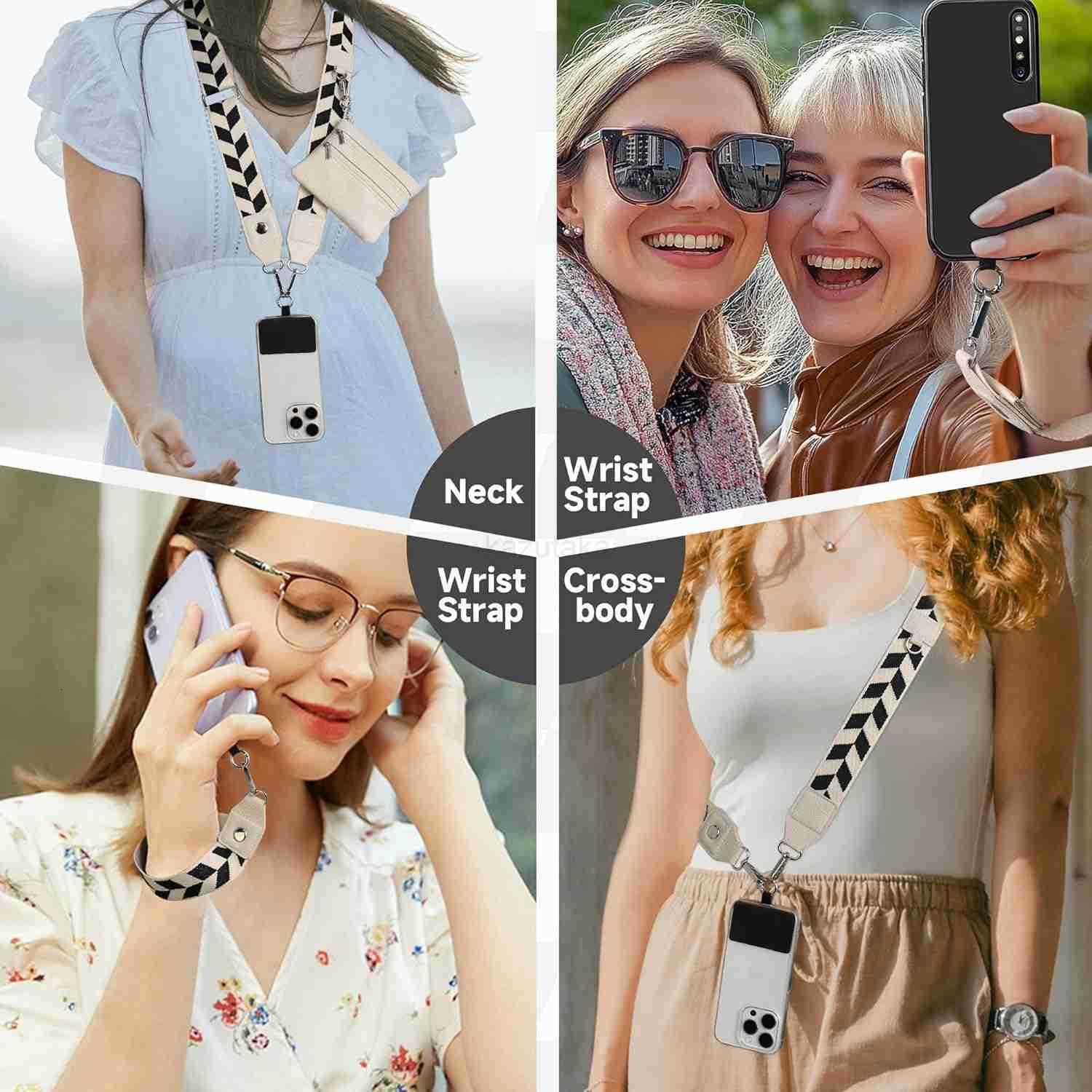 Phone Lanyard Crossbody Wrist Strap Adjustable Clip and Go Strap for Phone with Wallet Crossbody Z250910