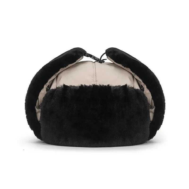 Winter Warm Cold Thickening Velvet Trper Hat Men Women Outdoor Nose Ear Protection Cotton Bomber Hat Plush Windproof MaskXJ250910