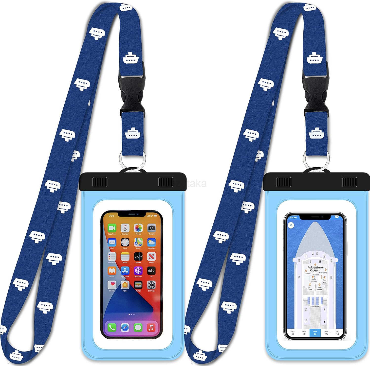 On Lanyards Waterproof Phone Pouch Dry Case wTouch Screen for iPhone 15 14 13 12 11 Pro Max XS S22 Pixel 7 Fits Up to 65 Screen Large Floating Holder 