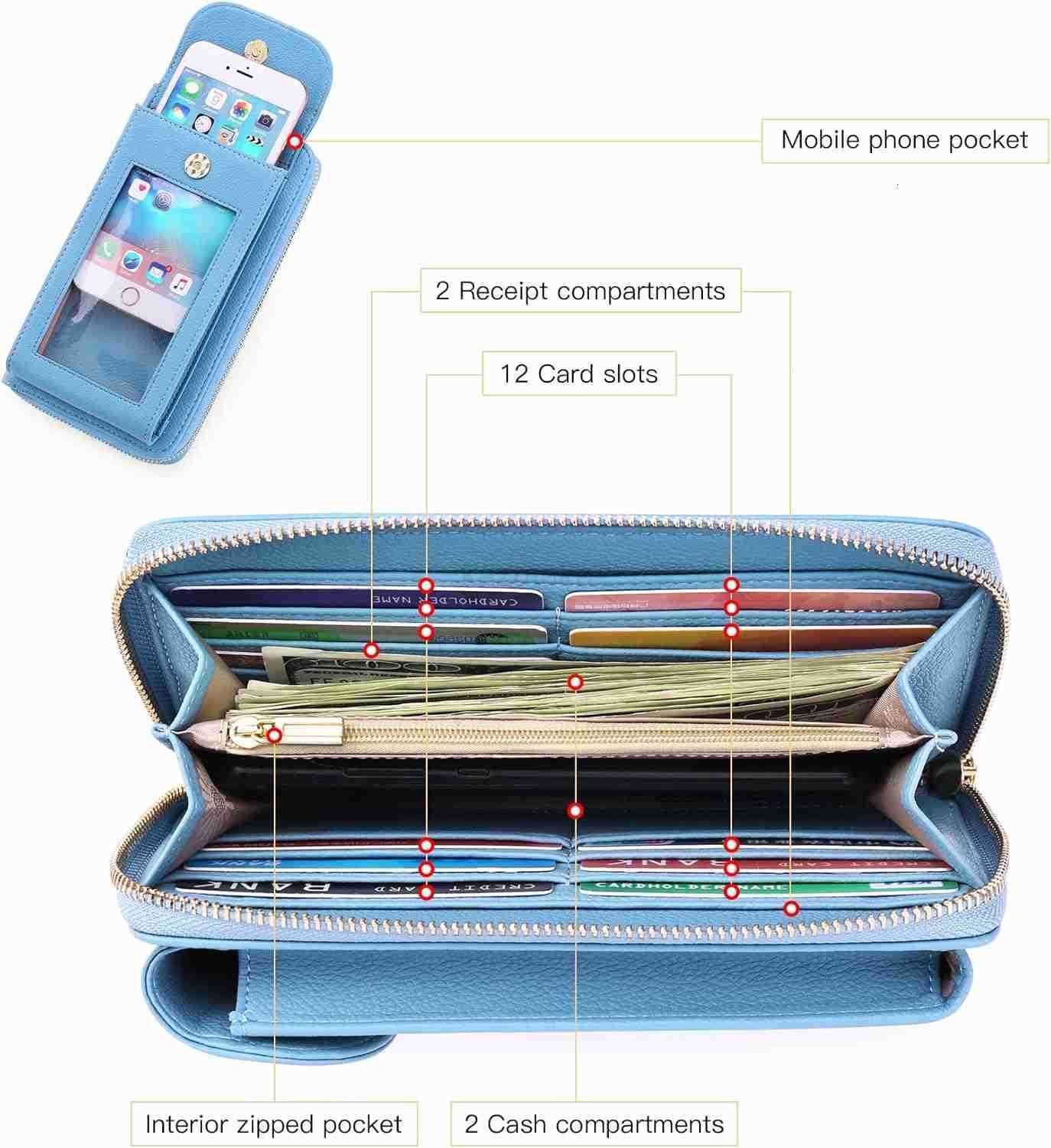 Small Cell Phone Crossbody Bag Purse for Women PU Leather Wallet Purse Z250910