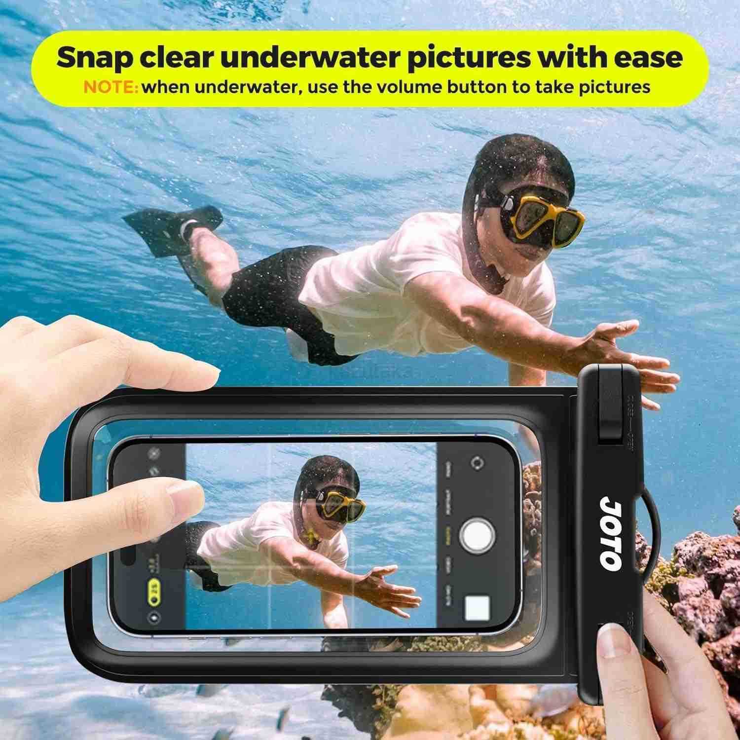 2 Pack Waterproof Phone Pouch Case Up to 7 IPX8 Underwater Phone Case Cellphone Dry Bag for iPhone 16 15 14 13 12 Pro Max Xs Max XR X 8 7 6S Plus SE S