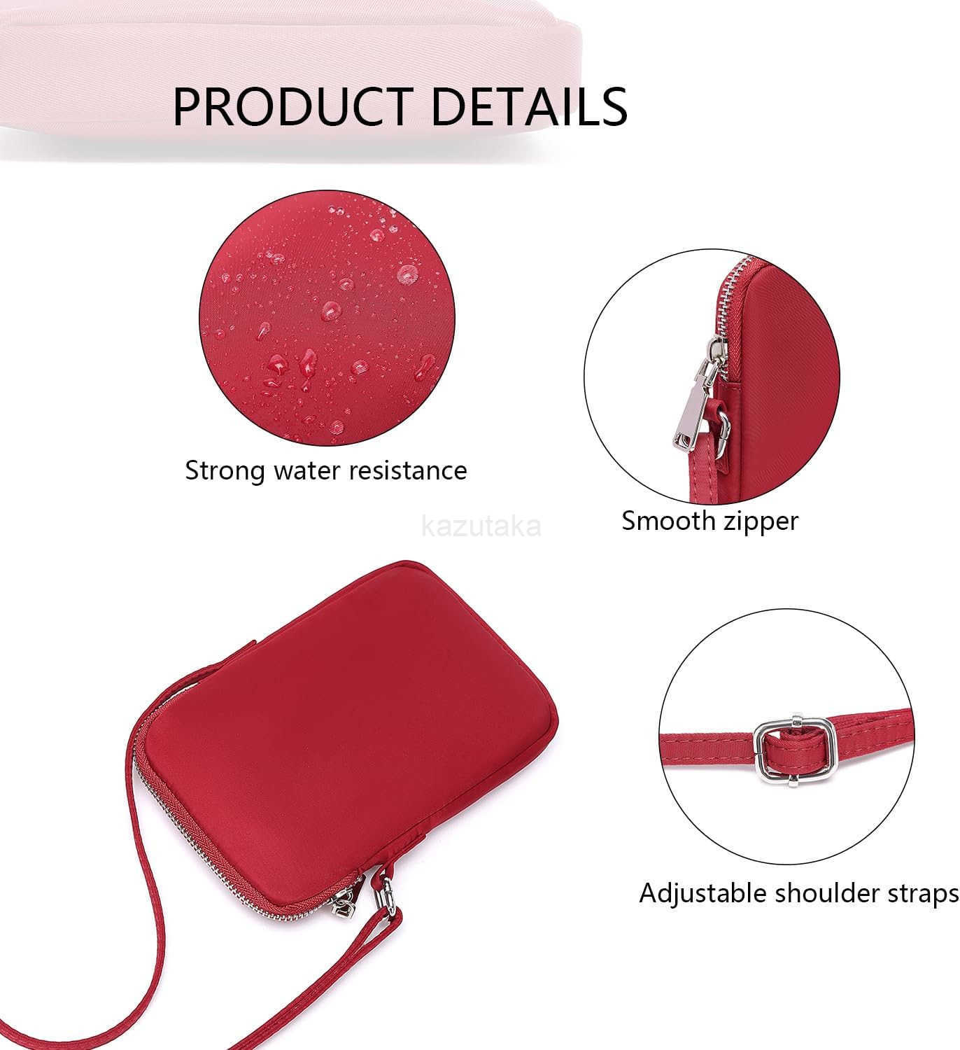Small Crossbody Purse Zipper Cell Phone Bag Mini Shoulder Purse Wallet Smart Phone Wallet with CARD Solts Z250910