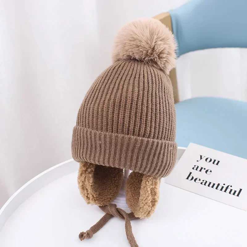 Children Winter Hats with Earflped Thick Plush Fluffy Winter C for Boy Girl Bomber Hats Ushanka Russian C FleecelinedXJ250910