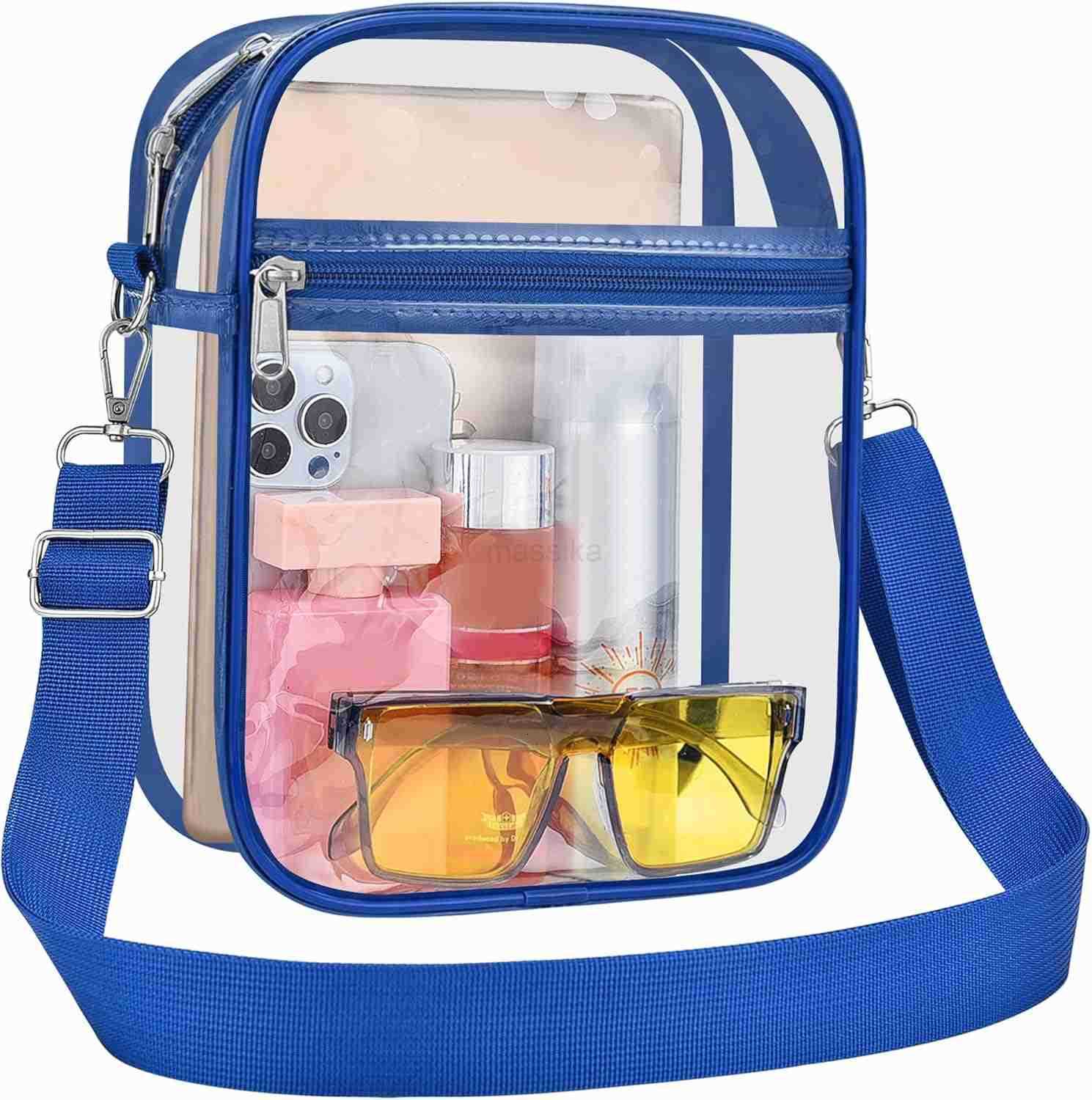 Clear Purse Stadium Transparent Messenger Bag Stadium Approved for Men and Women Clear CrossBody Bag M250910
