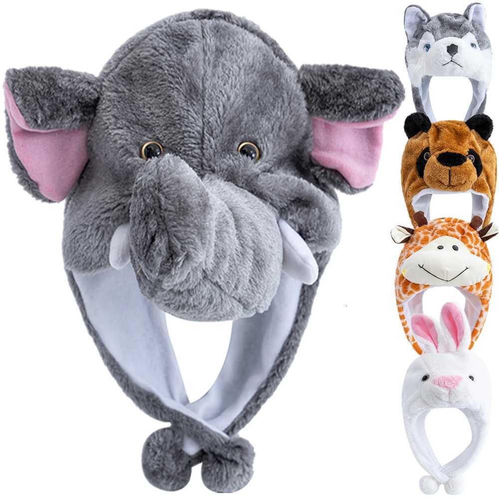 New Style Unisex Funny 3D Plush Elephant Style Decorative Hat Mischievous C For Man Women Plush Winter ly Family HatXJ250910