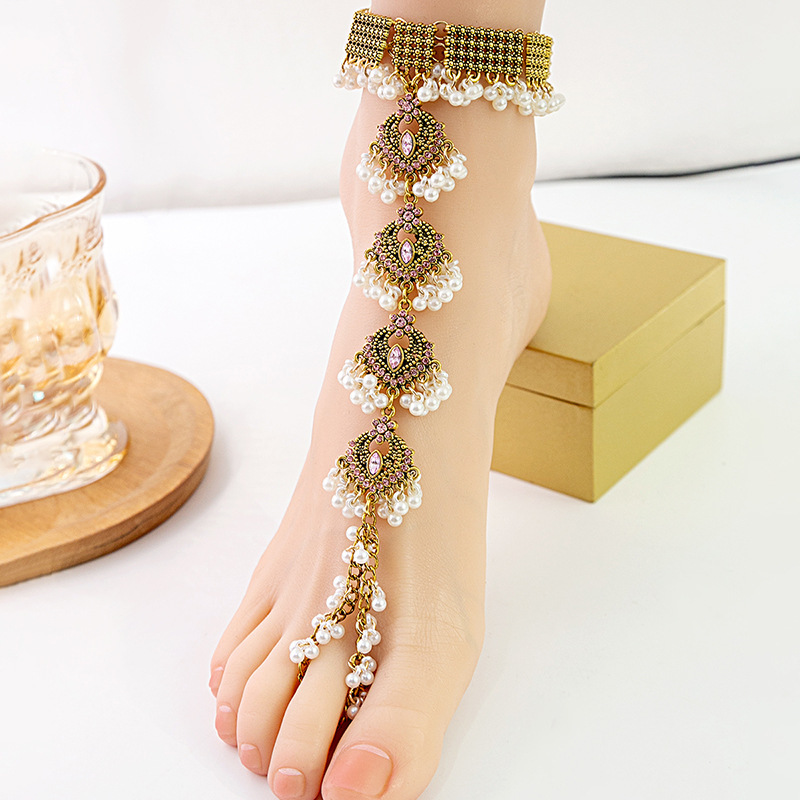 SexyJewelry Elegant Unisex Round Anklet: Distinctive Tribal-Inspired Charm for Your Feet Trendy Single Piece Beaded Anklets Timeless Boho Chic Accesso