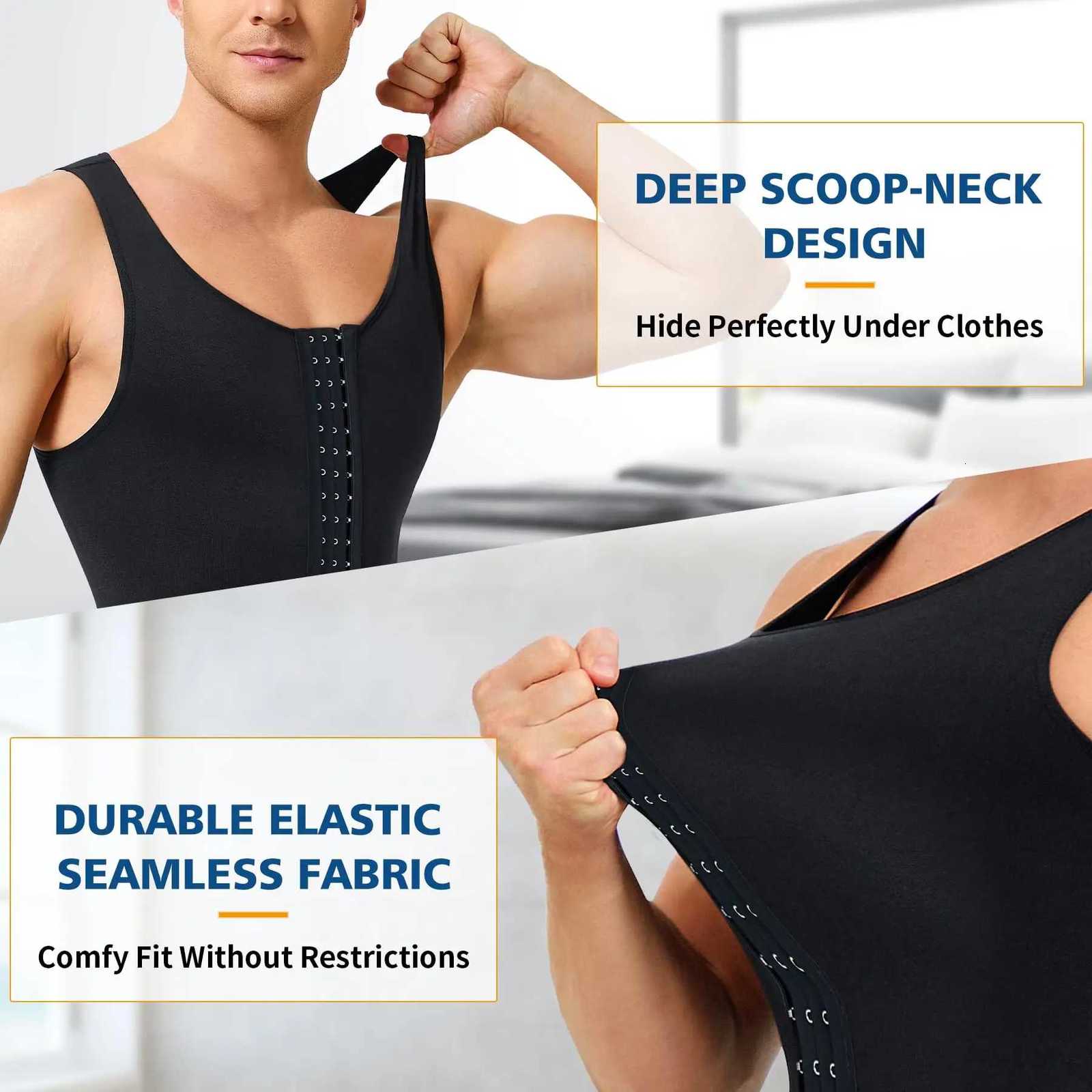 Men Shapewear Tummy Control Bodysuit Waist Full Body Shaper Fajas Compression Shirts Shorts Slim Belly W250910