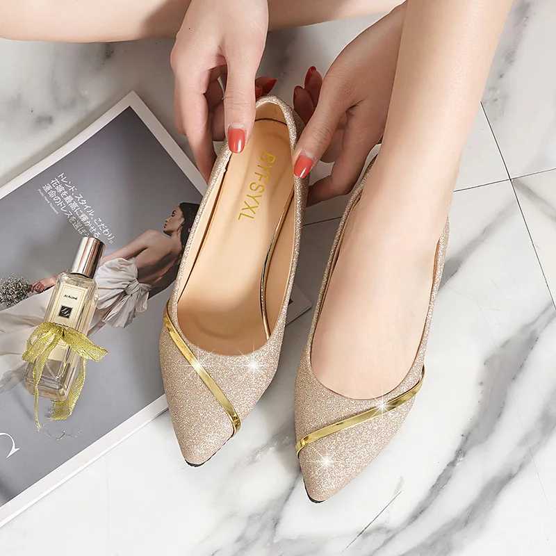 Fashion High Heels Women 2024 New Spring Autumn Matte Allmatch Thick Heel Pointed Toe Shallow Mouth Professional Womens Shoes W250910