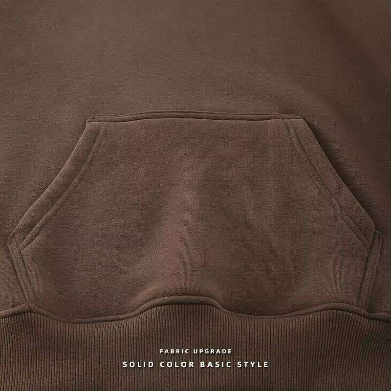 Logo Drop Shoulder High-Quality Heavyweight Cordless Heavy-Duty Oversized Cotton Wool Men's Hoodie