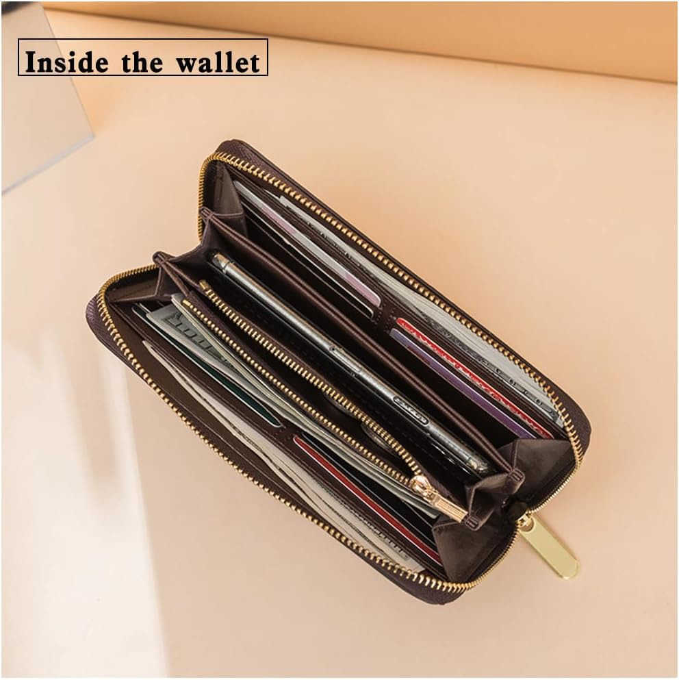 Womens wallet Wristlet Wallets for Women Large capacity travel zipper wallet multi card mens mobile phone change wallet Womans Wallet Ladies Wrist Wal