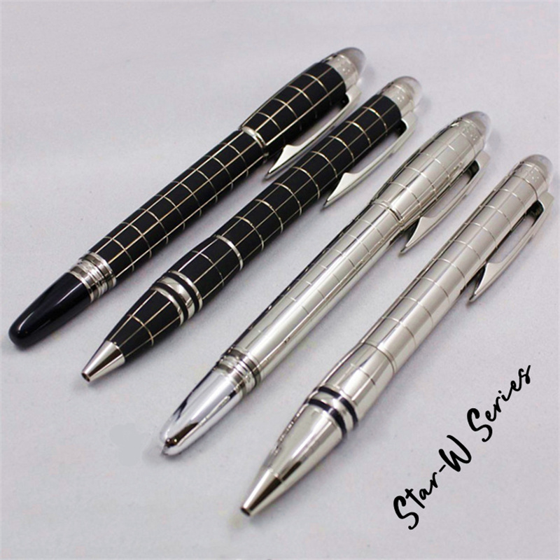 wholesale Black Checkered Design Rollerball Pens Monte Writing Ball Pen Office School Supplies As Gift 888