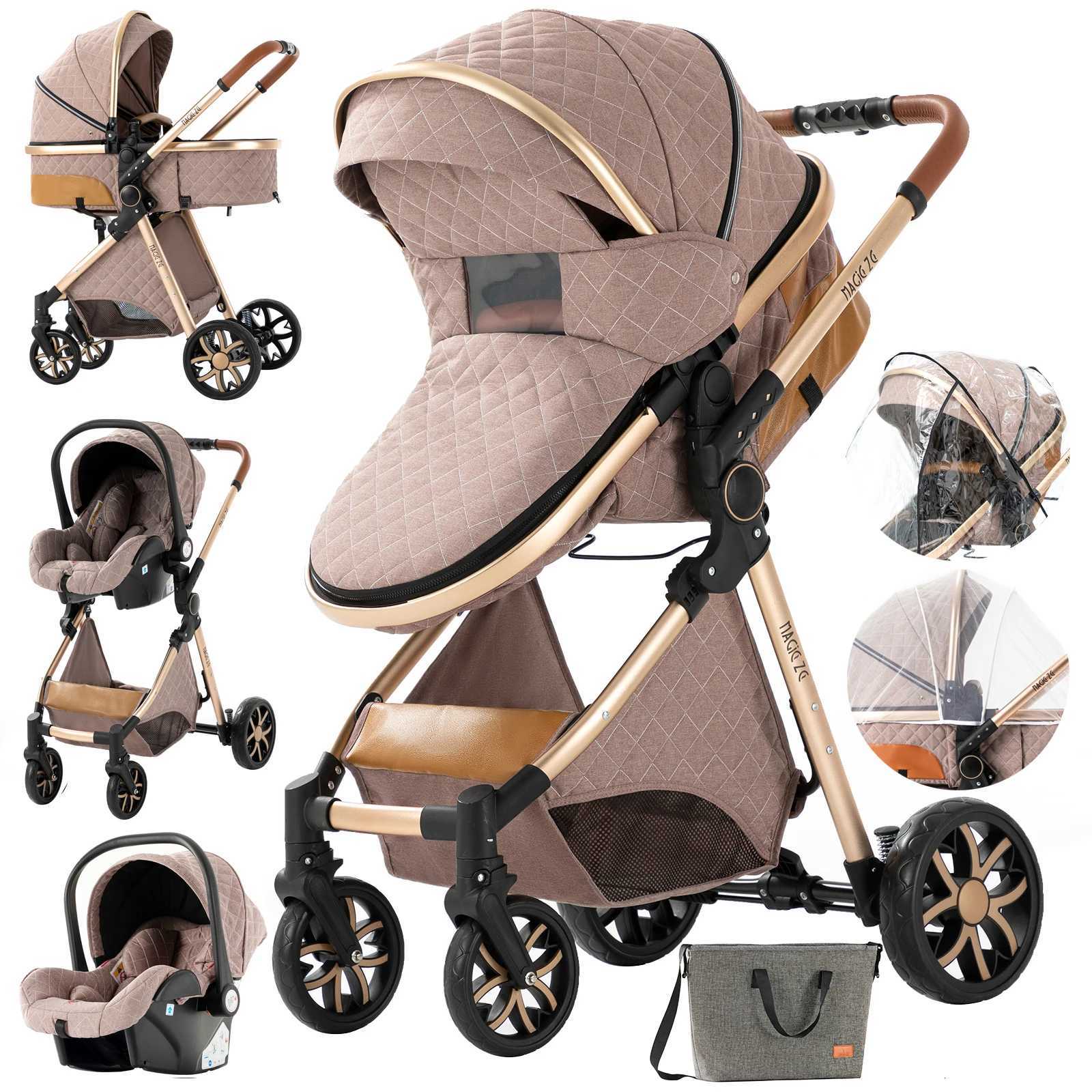 Baby Stroller 3in1 Travel System Pushchair Lightweight Pram from Birth AllTerrain Baby Buggy Compact Fold Stroller Summer W250910