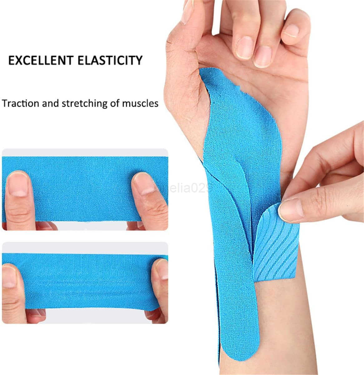 Tape for Wrist 12 PCS Waterproof Breathable Precut Kinesiology Tape Bowling Wrist Tapes Hypoallergenic LatexFree Elastic Athletic Tape for Carpal Tun 