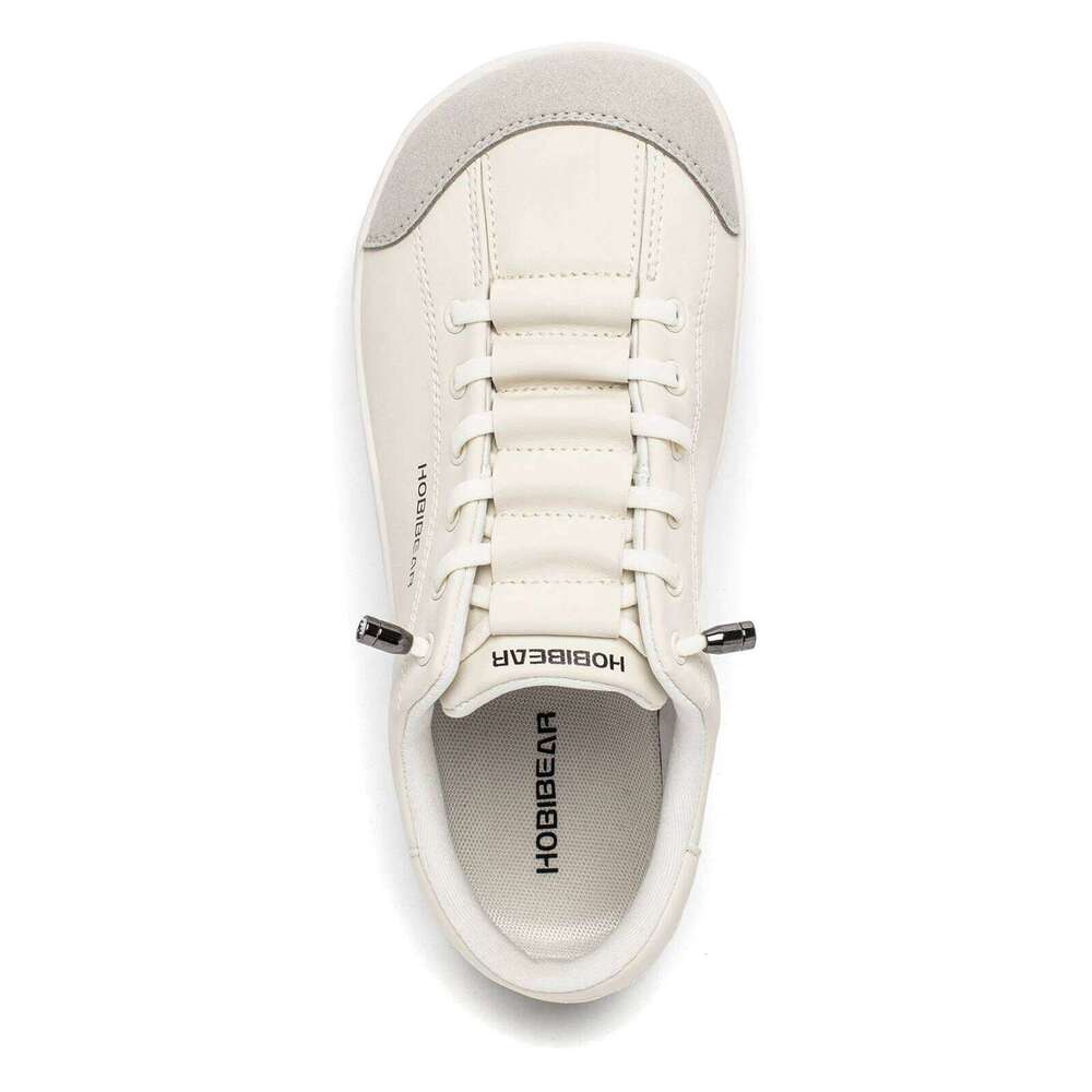 HOBIBEAR Unisex Barefoot Wide Toe Women Men Artificial Leather Minimalist Sneakers Adjustable Slip On Walking Shoes