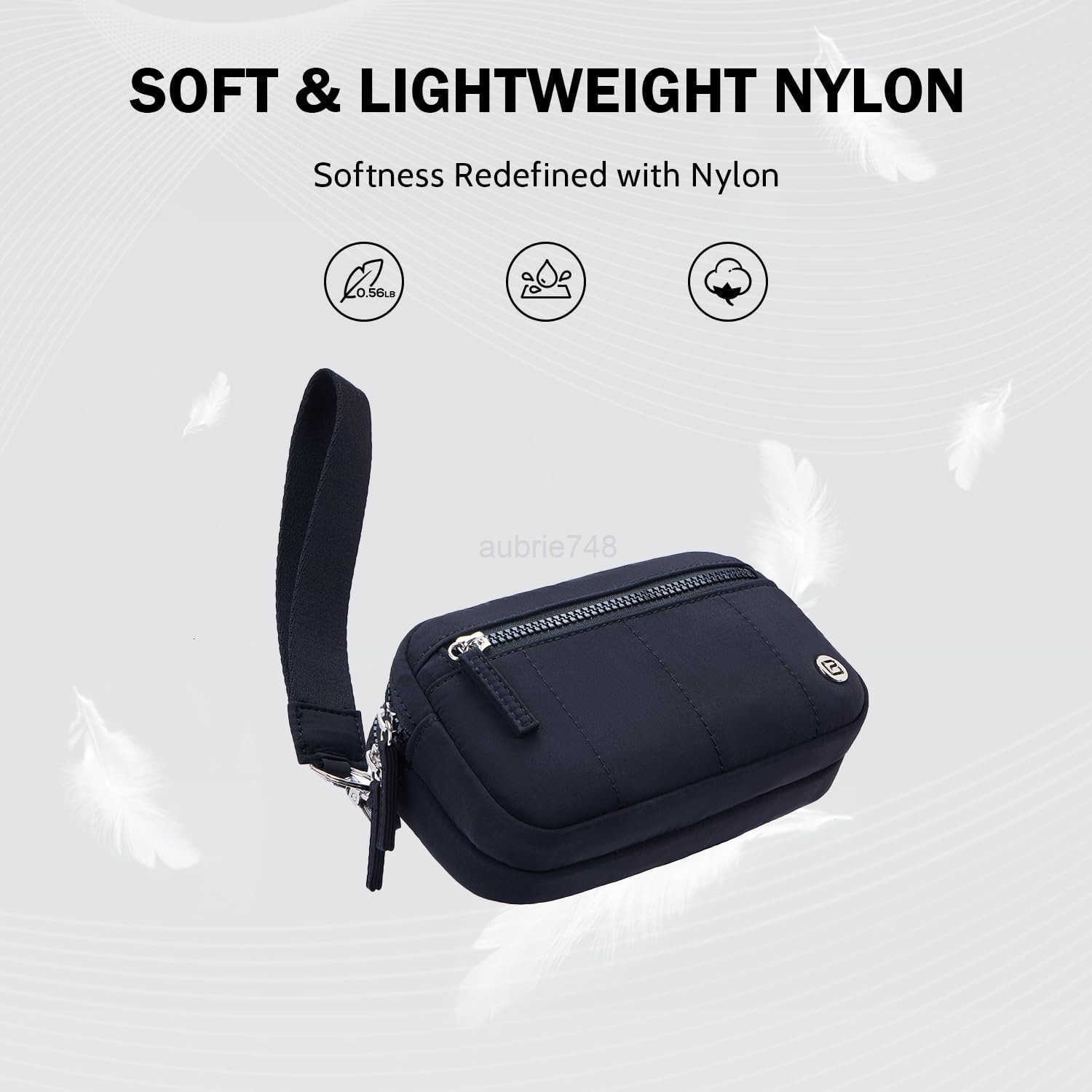 Small Nylon Crossbody Bags for WomenRFID Wristlet Purse Built in Wallet 4 Zipper Crossbody Wallet Phone OrganizerZ250910